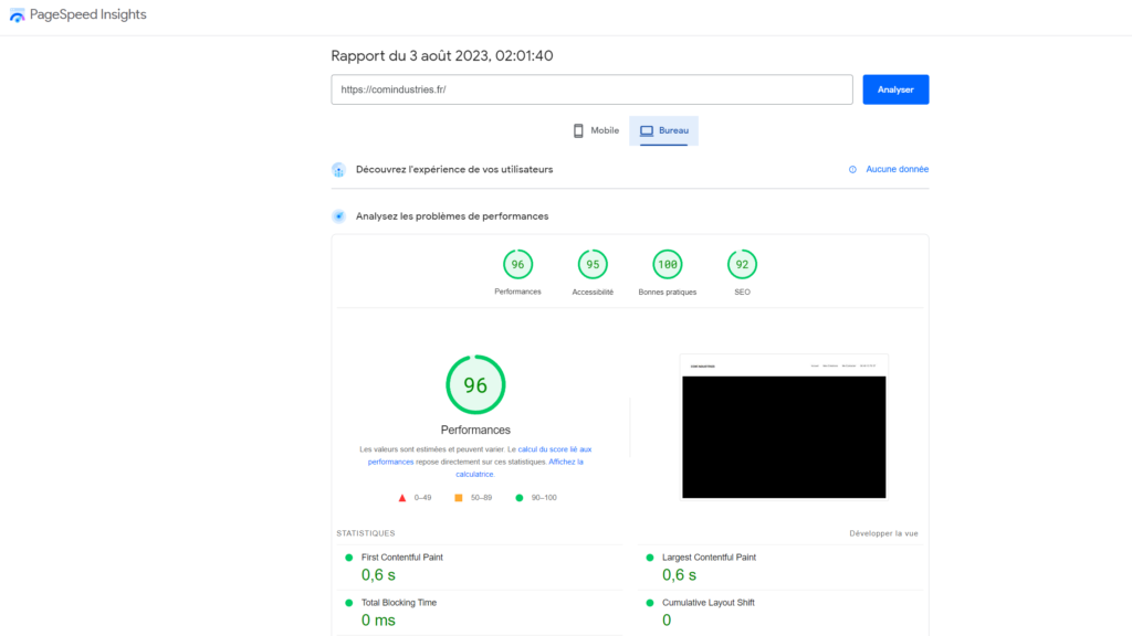 test page speed insight